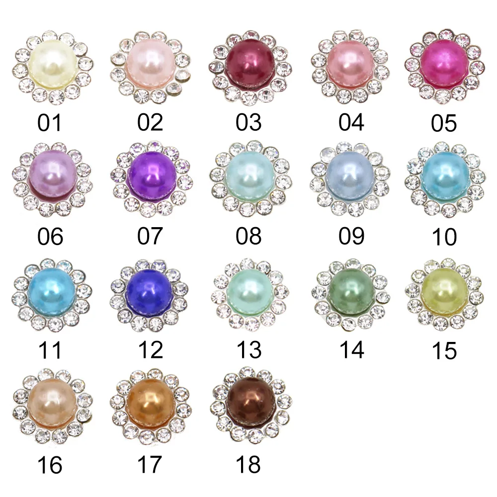 Разноцветные жемчужные стразы 11 8 мм с плоской задней частью пуговицы