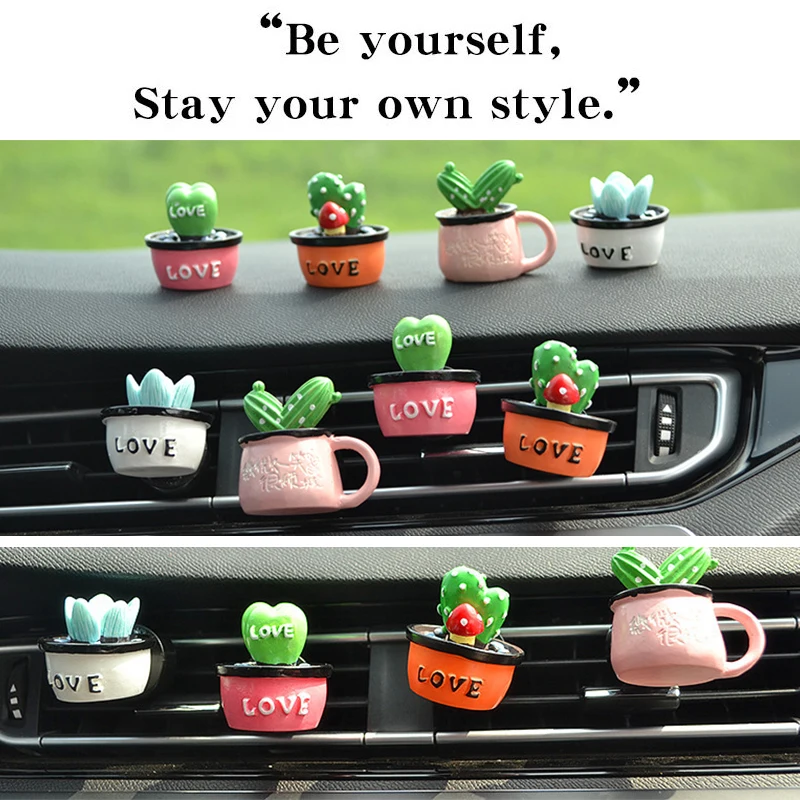 3D трехмерный симпатичный кактус красивый автомобильный освежитель воздуха