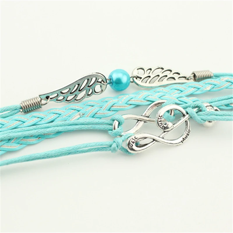 Винтажные бесконечные крылья набор ножных браслетов для женщин серебристого