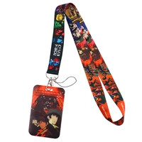japanese mange anime lanyards keys chain id credit card cover pass mobile phone charm neck straps badge holder accessories gifts