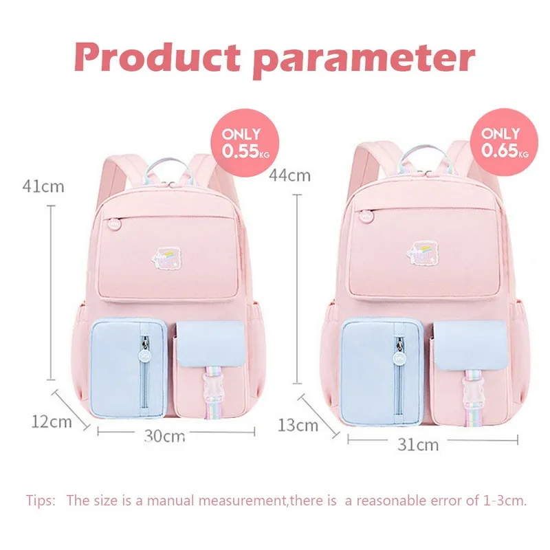 

Korean Style Rainbow Shoulder Strap Backpacks For Teenagers girls School Fashion Backpacks Children's Backpack Kids Backpack