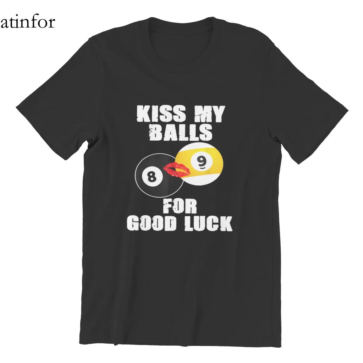 Рубашка Kiss My Balls For Good Luck забавная бильярдная необходимая вещь оригинальные игры