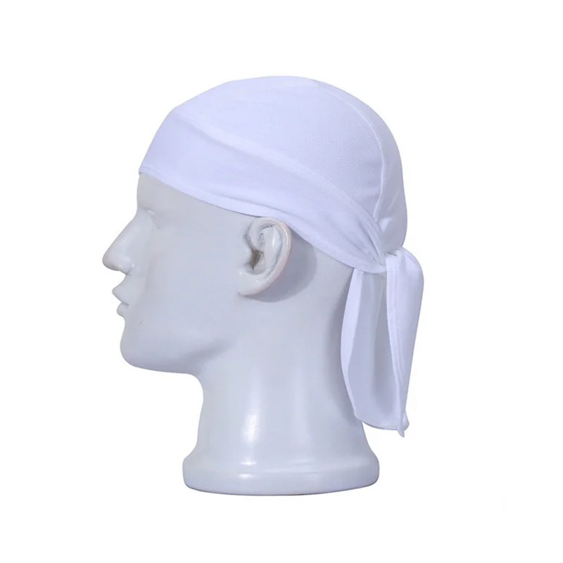 Модный шарф Du-Rag, головной убор, шапка с завязками, Байкерская Кепка, мужская, женская, для спорта на открытом воздухе, головной убор, одноцветная повязка на голову, банданы - Цвет: Армейский зеленый
