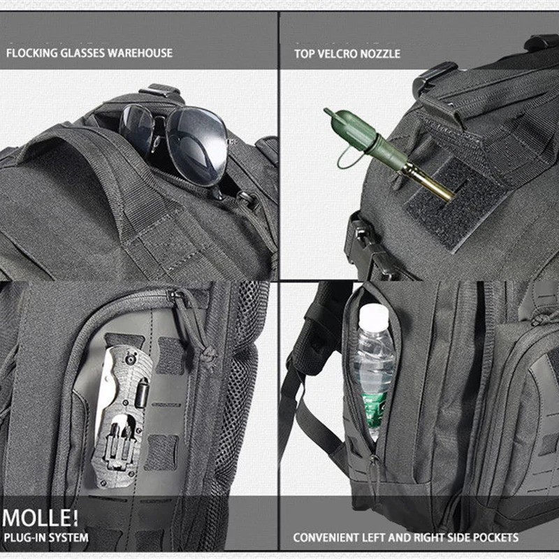 Армейский тактический рюкзак для фанатов 42 л износостойкий нейлоновый 600D с