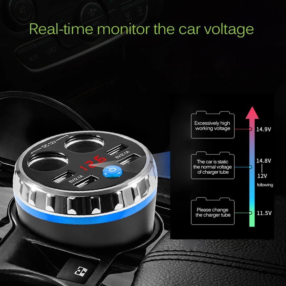 Автомобильное зарядное устройство с 4 USB-портами 5 В 2 1 А | Автомобили и мотоциклы
