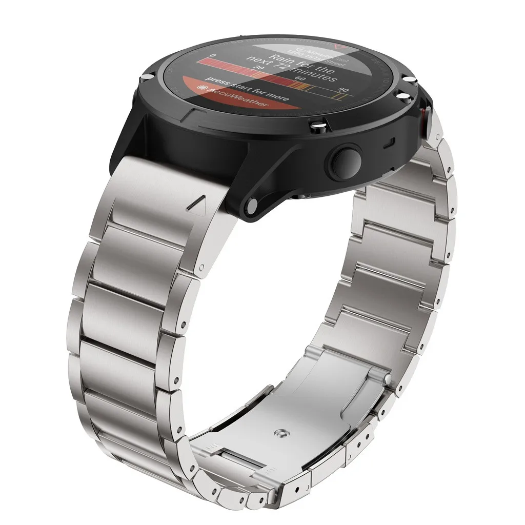 Для Garmin Forerunner 935 945/fenix 5/5 plusTitanium сплав ремешок для часов Браслет замена Смарт-часы аксессуары#101