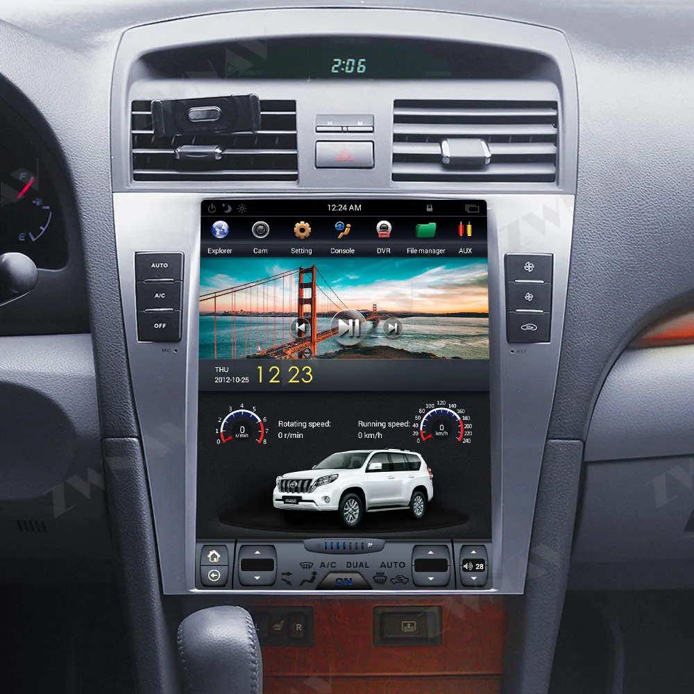 Автомобильный gps-плеер Tesla style с вертикальным большим экраном на Android 8 1 для TOYOTA CAMRY