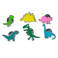 wybu cute enamel pins for children childrens toys dinosaur series brooches cartoon shirt sweater pins birthday gifts for kids