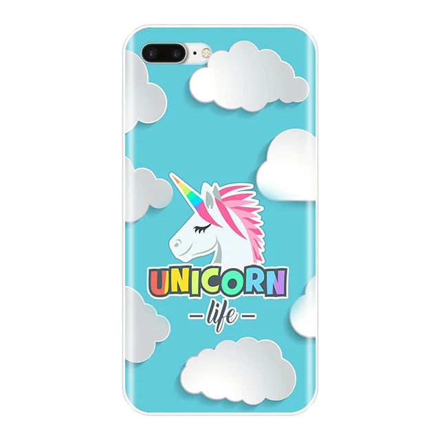 Phone Case For iPhone 6 S 6S 7 8 11 Pro X XR XS Max Silicone Cute Rainbow Unicorn Soft Cover Apple Plus | Мобильные телефоны и