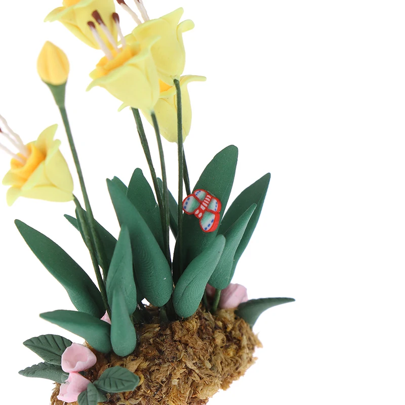 1 шт. 1:12 Кукольный Миниатюрный садовое украшение Противоударная заданяя цветник