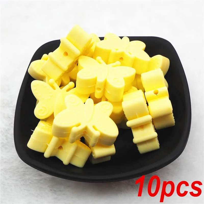 Cream yellow Chengkai 10 шт силиконовые бусины в форме звезды DIY детская погремушка пустышка украшения Прорезыватель для зубов игрушки изготовление 45 мм большая звезда бусины bpa бесплатно - Цвет: Cream yellow