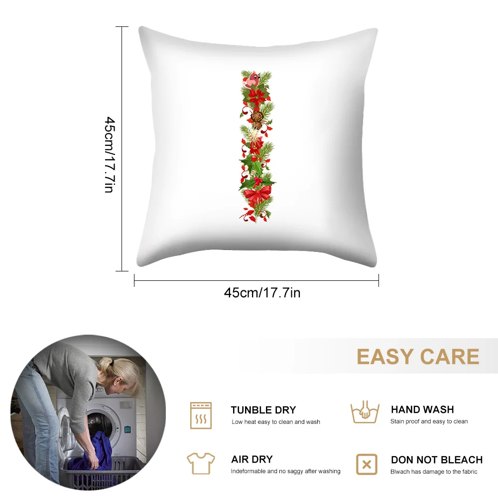 Рождественский чехол для подушки из хлопка и льна с блестками удобный дивана