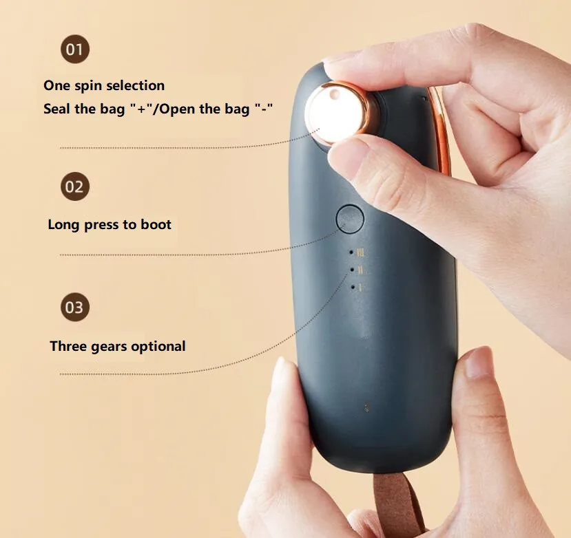 Электрический герметизирующий упаковщик перезаряжаемый с USB зарядкой 3