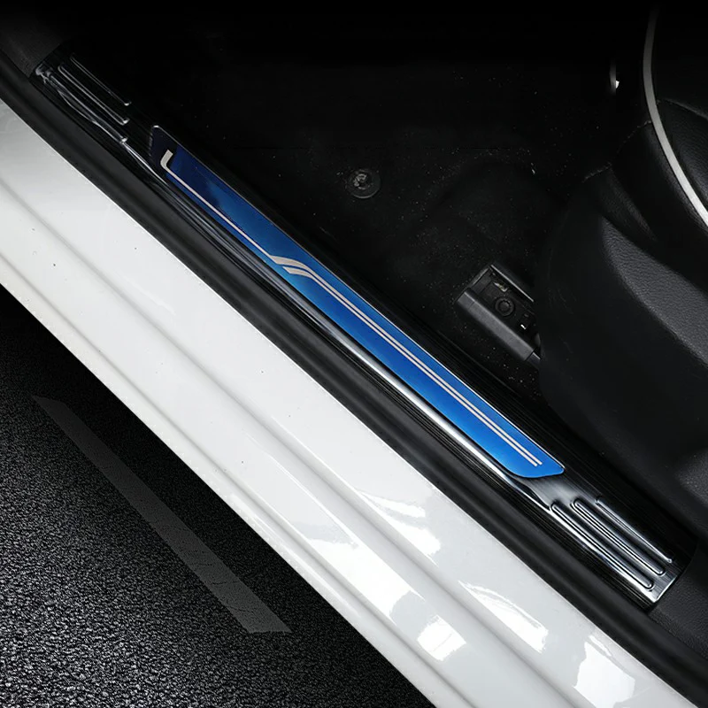 

Lsrtw2017 Car Door Sill Threshold Trims for Skoda Octavia A7 2015 2016 2017 2018 2019 2020 Interior Accessories Chrome