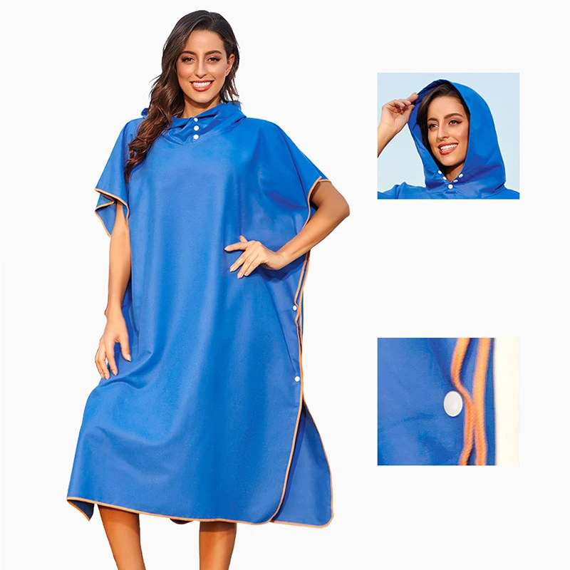 Взрослый костюм для дайвинга пончо плащ быстросохнущее полотенце с капюшоном