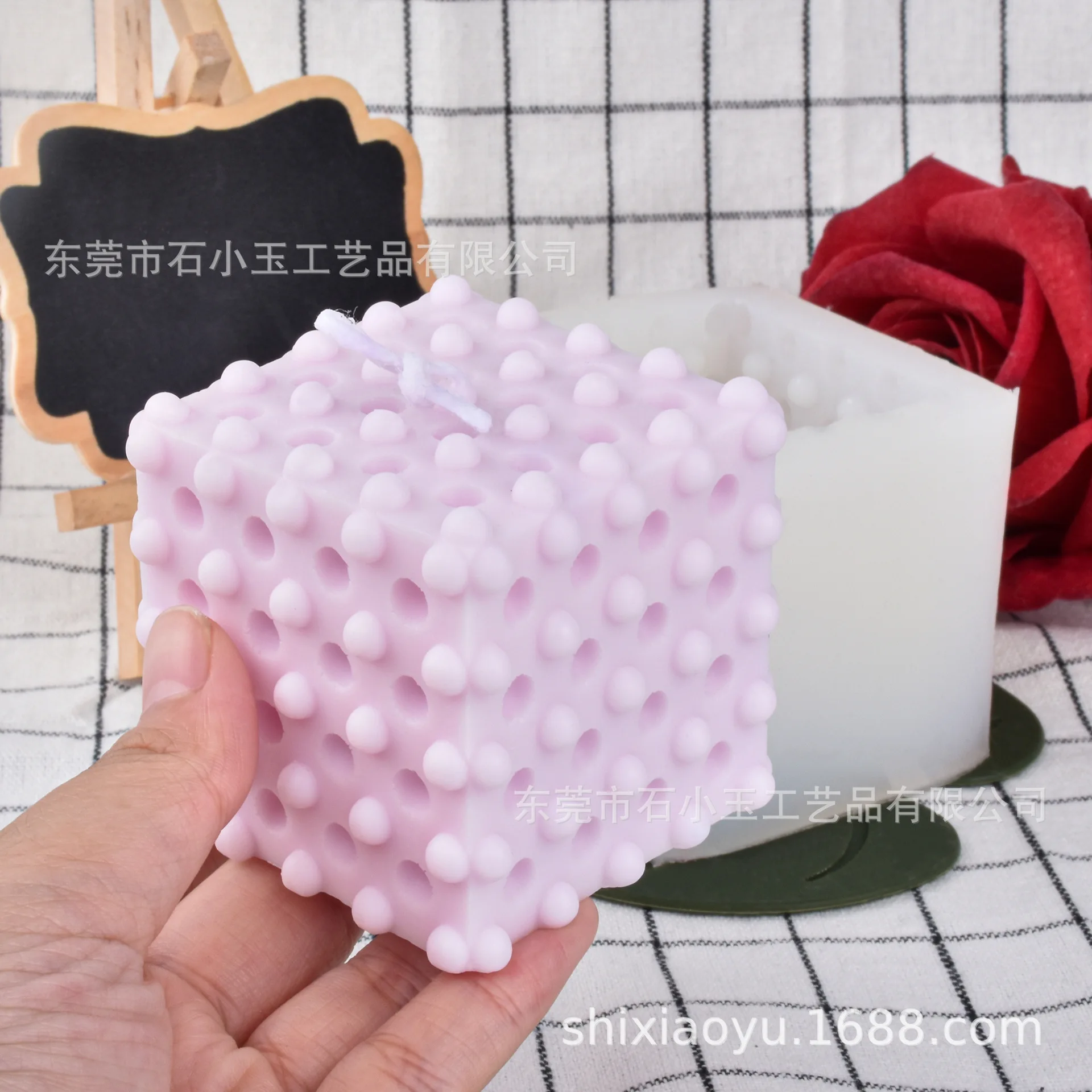 

Bump Dot Rubik's Cube Candle Silicone Mold for Handmade Desktop Decoration Gypsum Epoxy Resin Aromatherapy Candle Silicone Mould