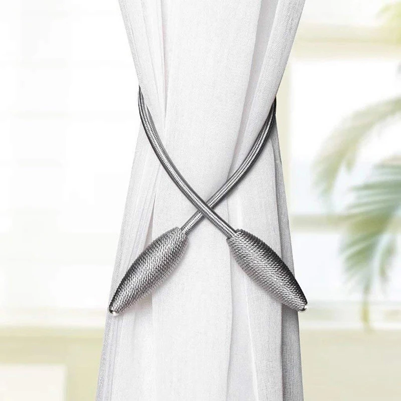 

1Pc Curtain Tieback Plush Alloy Hanging Belts Ropes Curtain Holdback Arbitrary Shape Strong Curtain Cilp Home Decora Accessoires