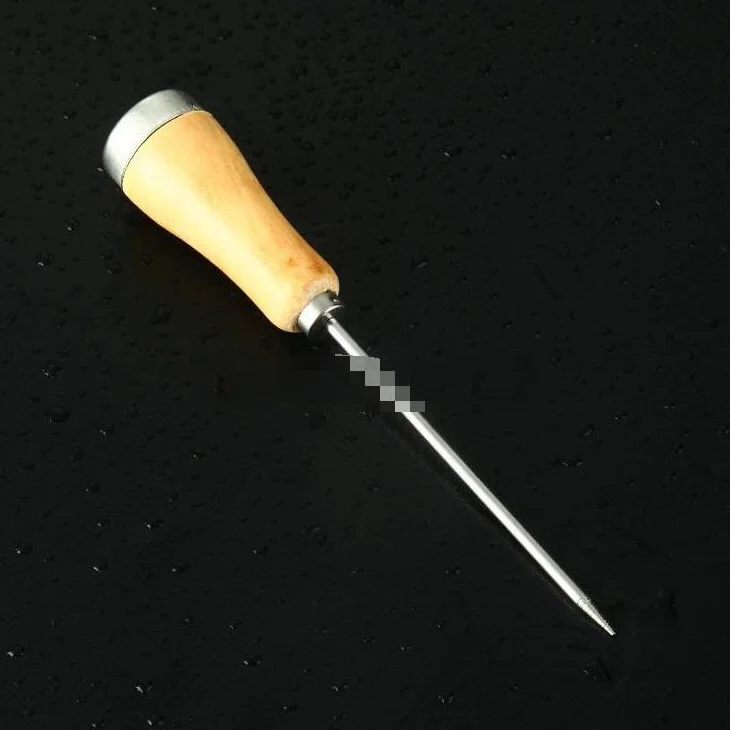 Одинарная вилка для льда деревянная ручка барная штанга сверло инструмент