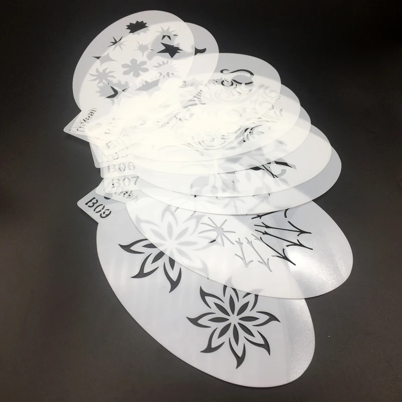 Профессиональные трафареты для рисования лица тела дельфин кошка эльф день