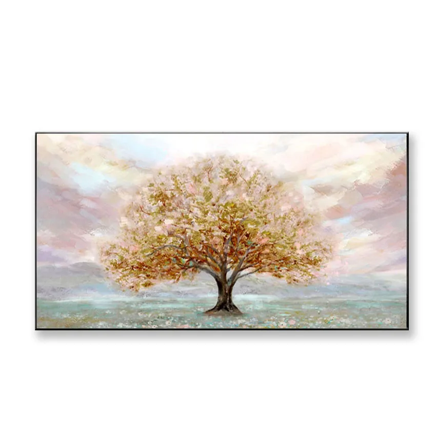 

Красивая 3d картина, пейзаж, денежное дерево для украшения дома, ручная работа, абстрактная масляная живопись на холсте, настенное искусство ...