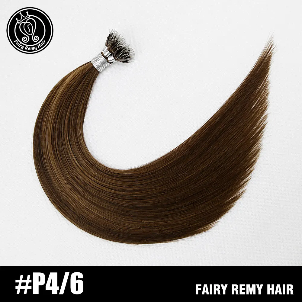 Сказочные волосы remy 0,8 г/локон 16 дюймов Remy микро бусины для наращивания волос в нано кольцах ссылки российские натуральные волосы Платина блонд цвет 40 г - Цвет: P4-6