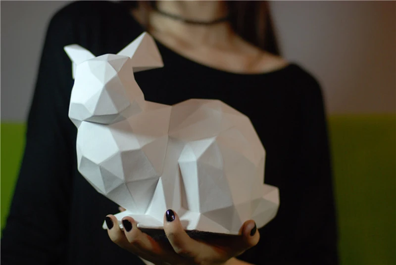 Домашнее украшение сделай сам милый кролик бумажная модель головоломка игрушка