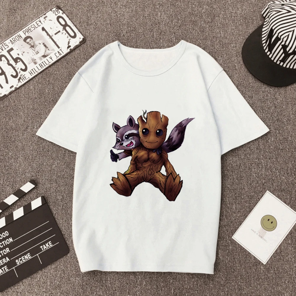 

Groot Vintage 90S Clothing T-Shirt Femme Girls Can Do Anything Short Sleeve 2022 Fashion European Ropa Aesthetic Y2K Disney Edgy