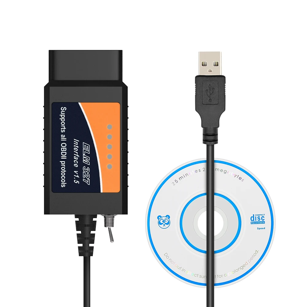 НОВЫЙ elm 327 V1.5 USB PIC18F25K80 CH340 для forscan Elmconfig диагностики автомобиля obd2 сканер elm327 usb HS