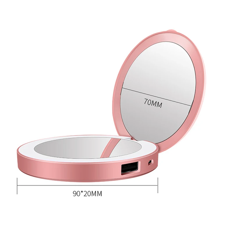 Компактное зеркало для макияжа со светодиодной подсветкой 3X nifier 3000 мАч Внешний