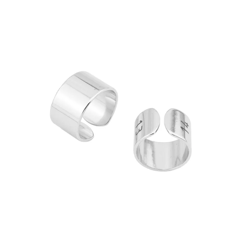 

Punk Simple Carving 1314 Ring Fashion Men's and Women's Stainless Steel Silver Color Ring Trend Men Women Hip Hop Party Jewelry