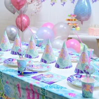 mermaid theme decoration childrens birthday party arrangement balloon package disposable tableware table floating column