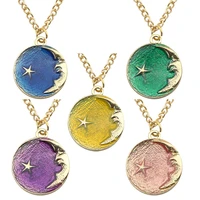 fashion choker necklace cartoon enamel star moon planet pendant chain necklaces for women gifts collares collier ketting jewelry