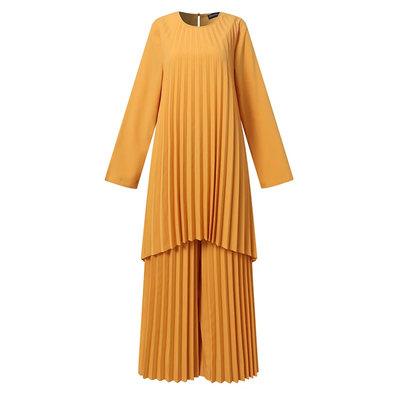 Женская стандартная одежда ZANZEA марокканские турецкие Плиссированные Топы с