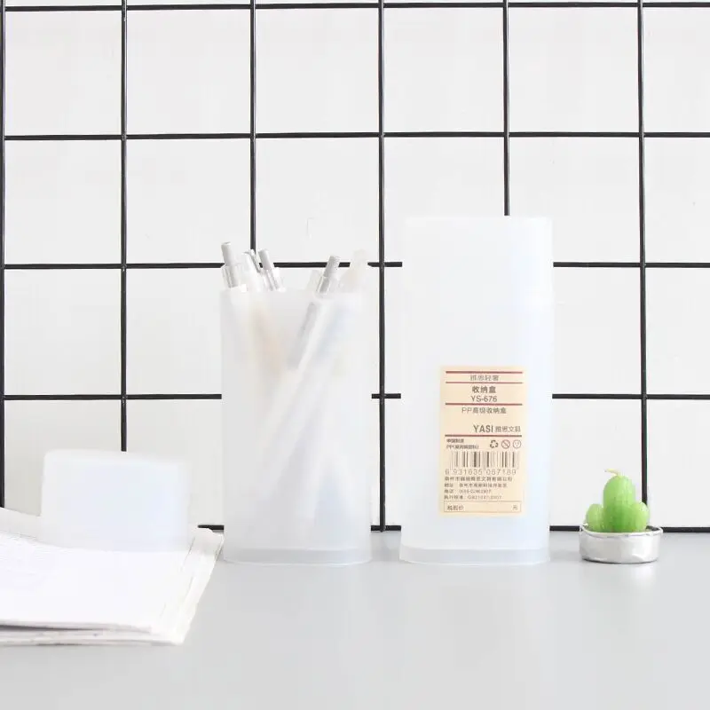 Creative Simple Series Portable Desktop Organizer Pen Holder Pencil Bag Storage Box School Office Accessories Stationery | Канцтовары