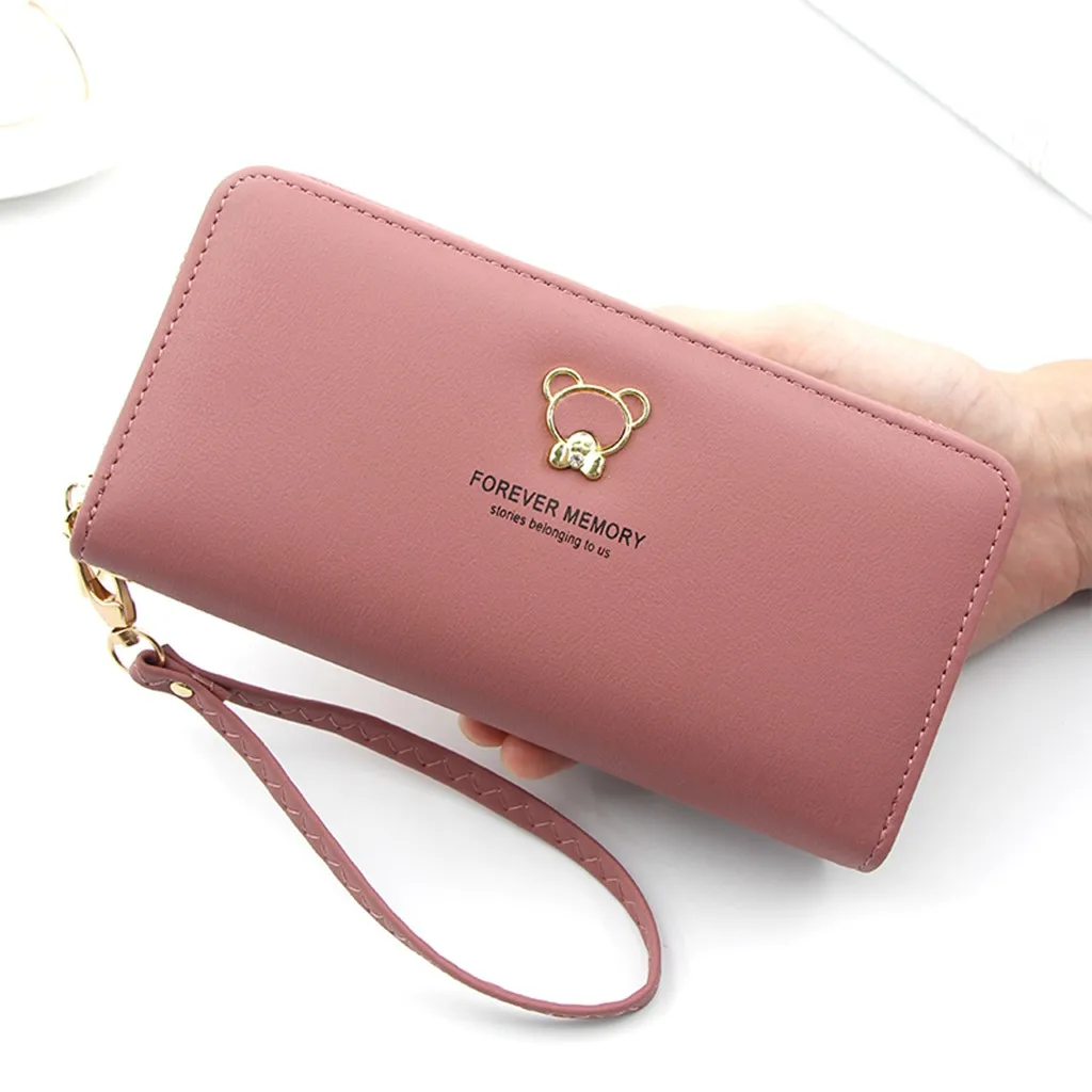 Милый женский длинный кошелек портативный клатч новинка 2018 держатель для карт