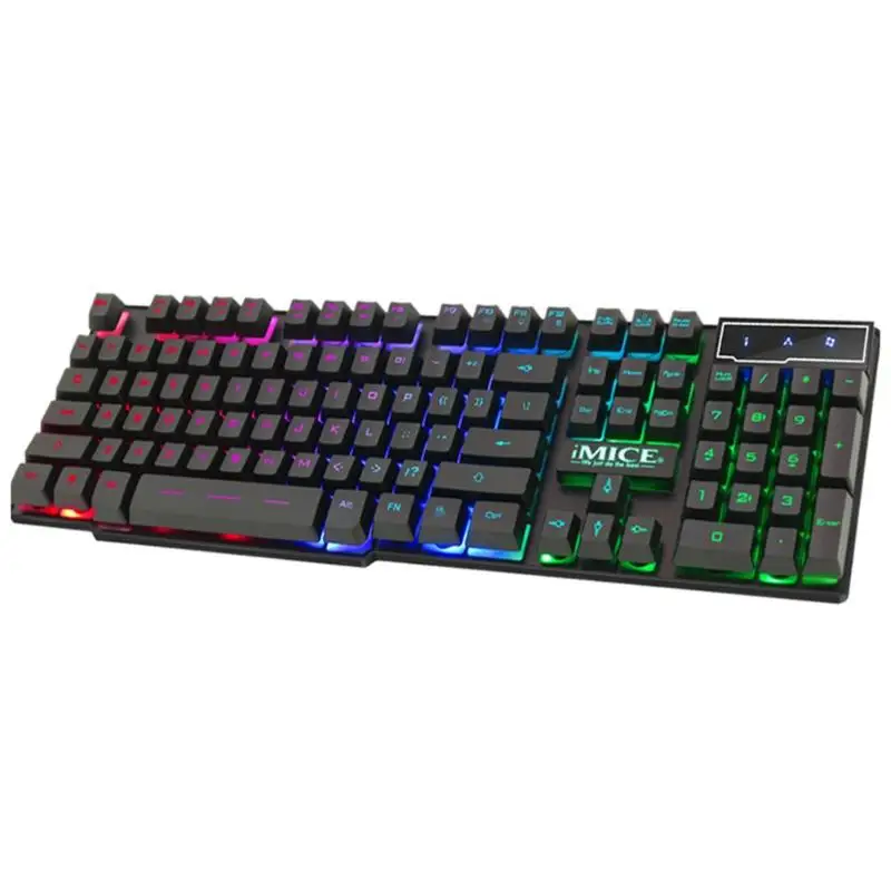 IMICE AK-600 104 клавиш USB игровая клавиатура Проводная Подсветка эргономичная клавиатура с 12 мультимедийными клавишами для компьютер ноутбук ПК