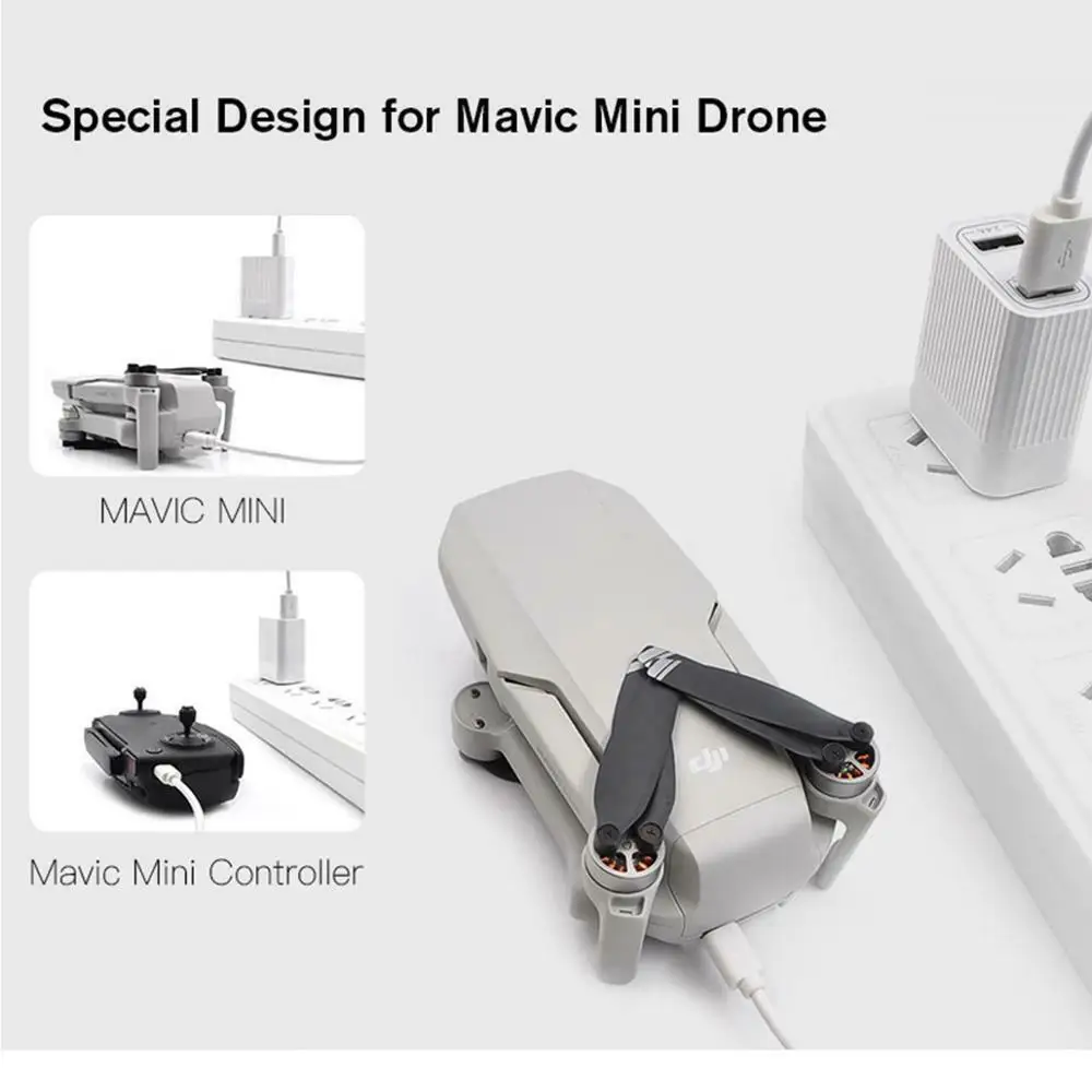 

Mavic Mini Drone 3.0 Quick Charger Adapter Dual USB Fast Charge With 1M QC Cable For DJI Mavic Mini and Controller Accessories