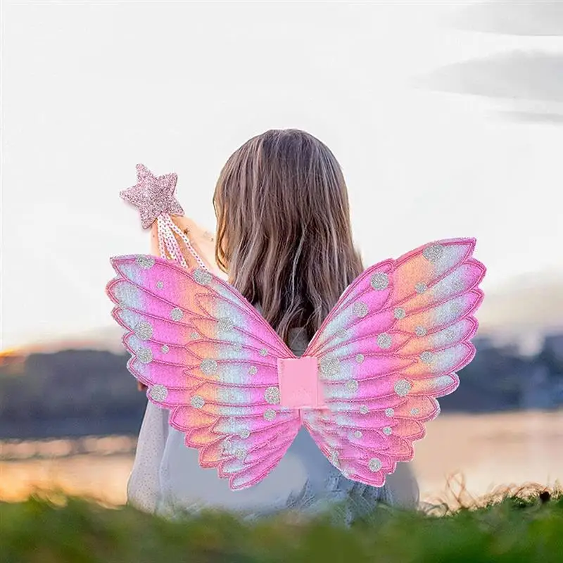 

2 шт., Детский костюм принцессы с крыльями бабочки и звездами