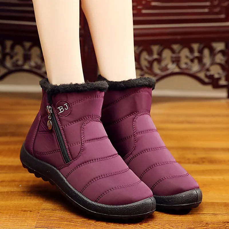 Женские ботинки 2021 теплые плюшевые зимние женская обувь толстая