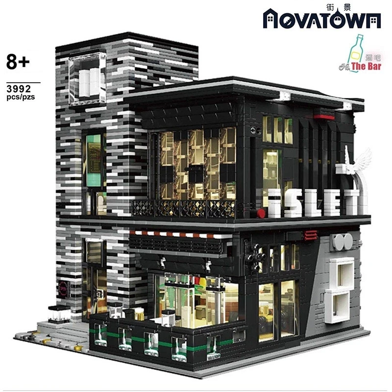 

MOULD KING 16042 Streetview Series The MOC-53084 Pub & Restaurant Modular Set Building Blocks Bricks DIY Birthday Gifts