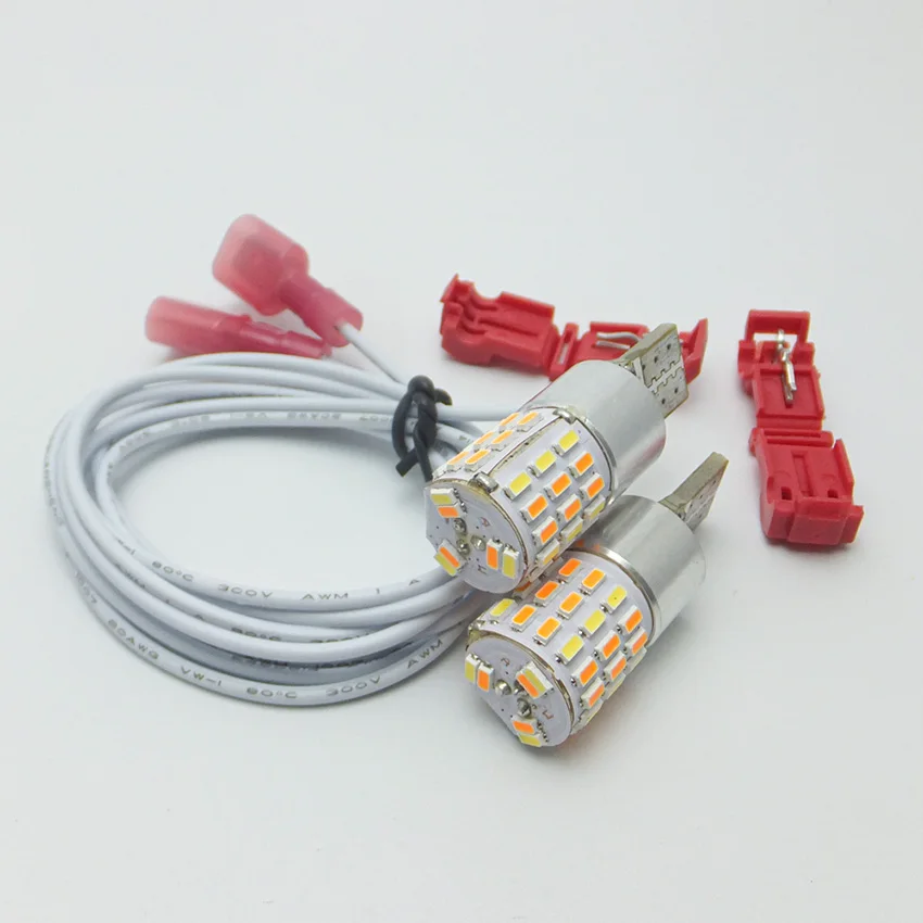 Автомобильные светодиодные лампы MIDCARS для мотоцикла 12 В двухцветные белые желтые