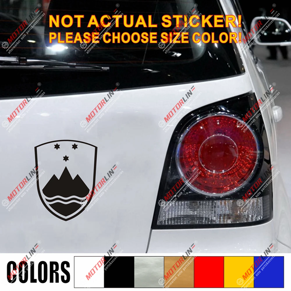 

Slovenia Coat of arms Decal Sticker Slovenian Car Vinyl Home pick size color