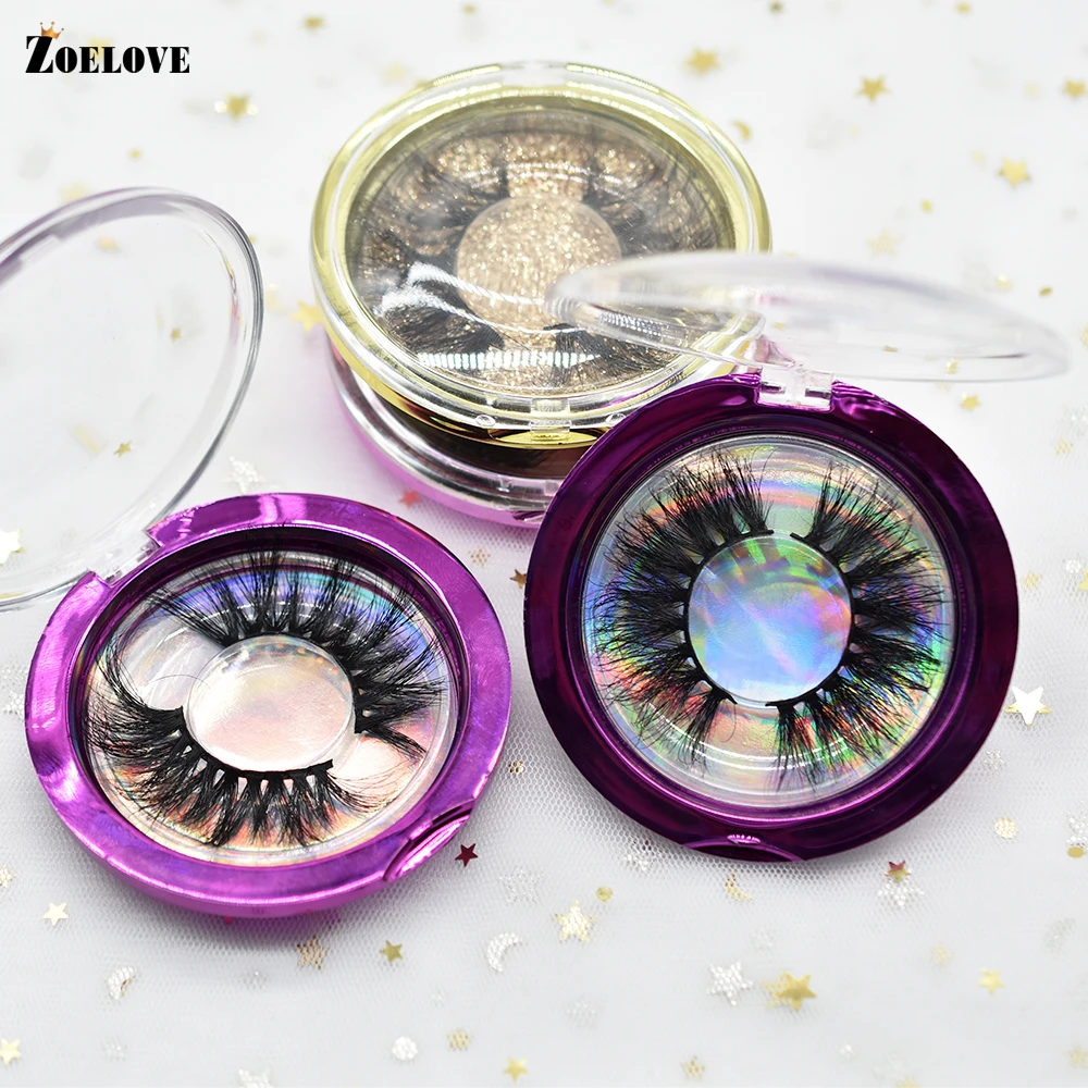 3D норковые ресницы Объемные упаковка Коробки 30 пар Длинные 5D с фокусным