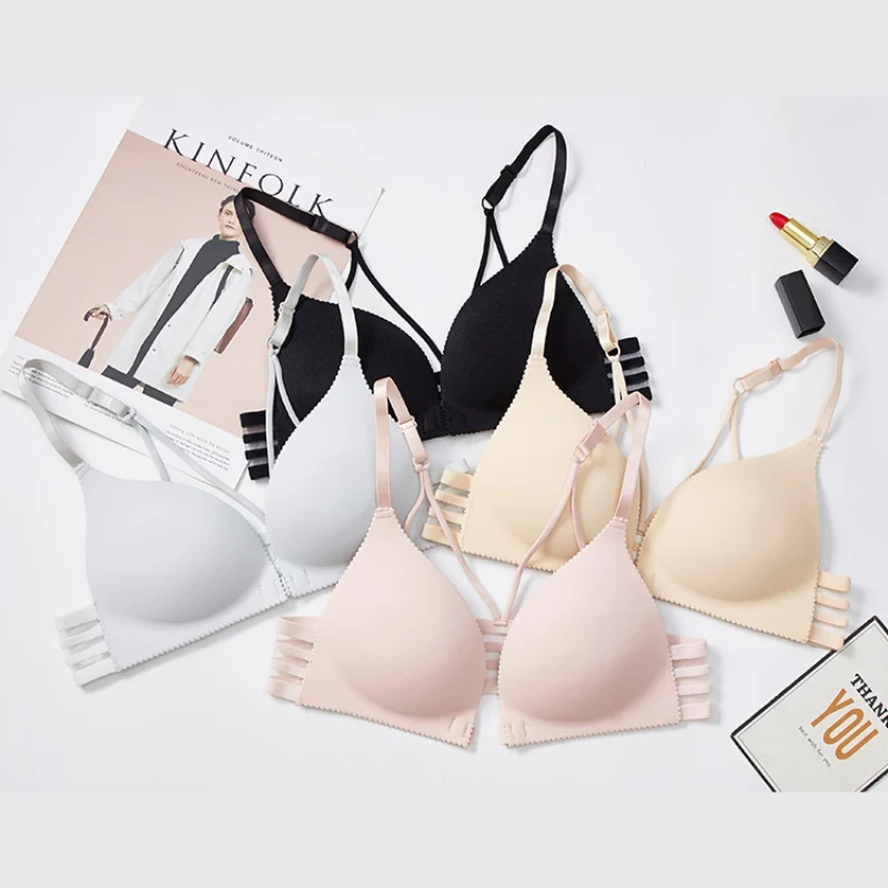 

Front Buckle Bra Massage Bra Fashion Sexy Solid Color Bralette Adjustable Shoulder Strap Bras