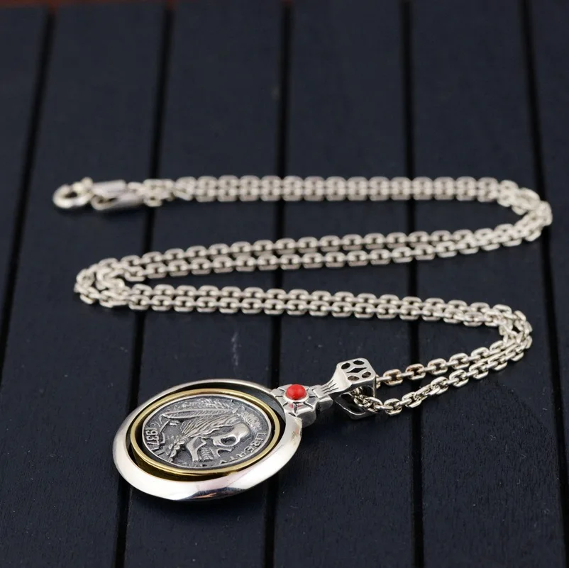 Мужские подвески в виде черепа из серебра 925 пробы винтажном стиле | Украшения и