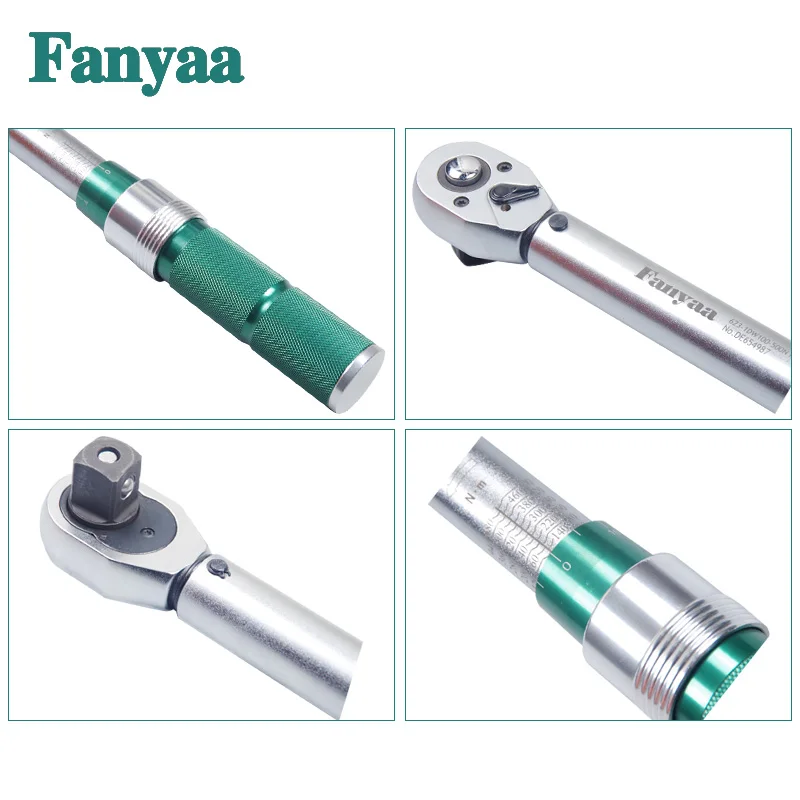 Fanyaa Professional Preset Adjustable Torque Wrench Range 100-500Nm 3/4 Inch Square Drive High-accuracy 4% Hand Tools Spanner |