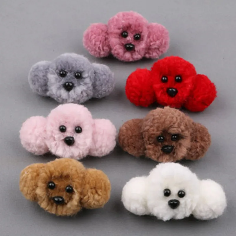 Мини заказ 2 шт 65*40 мм 3D Kawaii голова собаки куклы девушка волос ювелирные изделия DIY