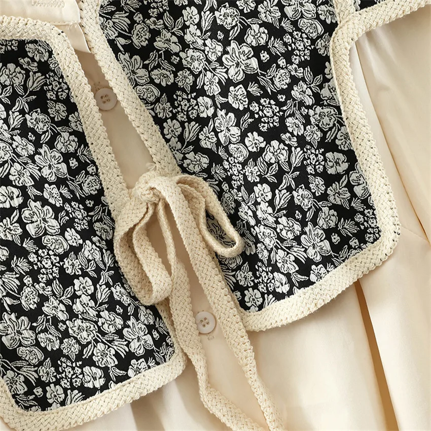 

Chic Vintage Print Casual Shirt Women Spring Autumn Long Sleeve Floral Print Boho Shirts Blouse Designer Tops