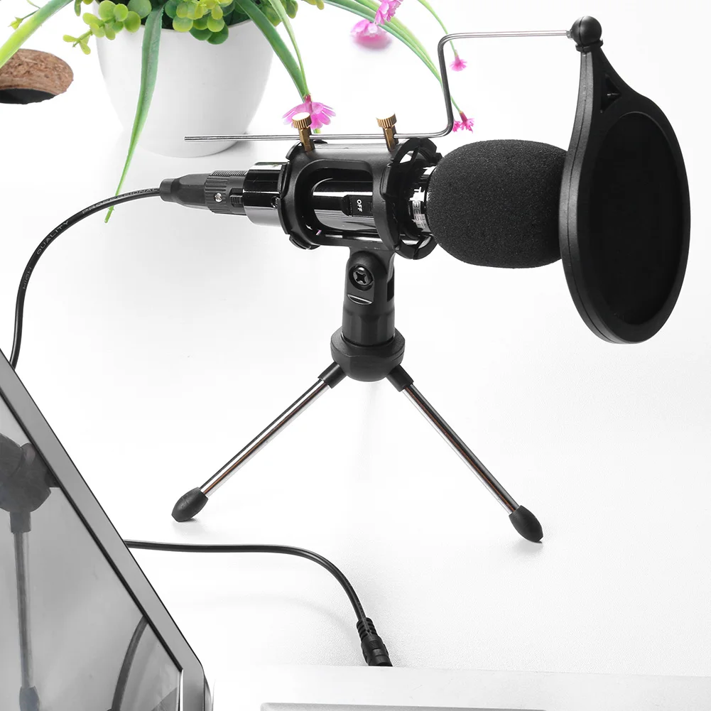 Конденсатор Запись микрофон ультра широкий 3 5 мм конденсаторный Студийный