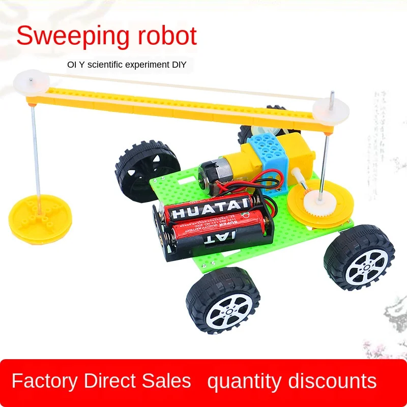 DIY Электрический подметальный Робот Детская технология Материал пар научная и